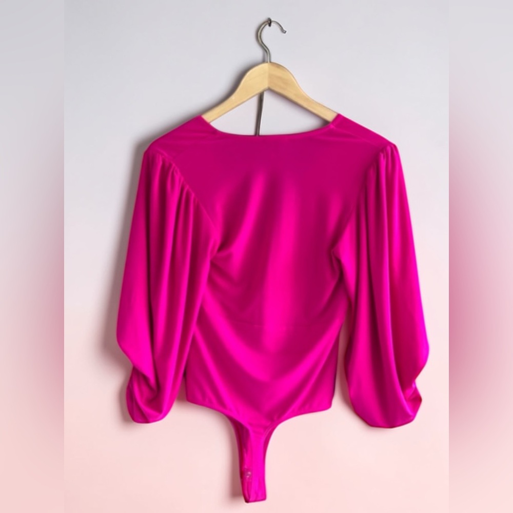 Express pink long-sleeve v-neck bodysuit - Picture 10 of 10